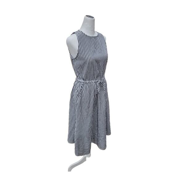 Loft Women's Gingham Midi Dress Size XS Crossover Back Pockets - Picture 16 of 16